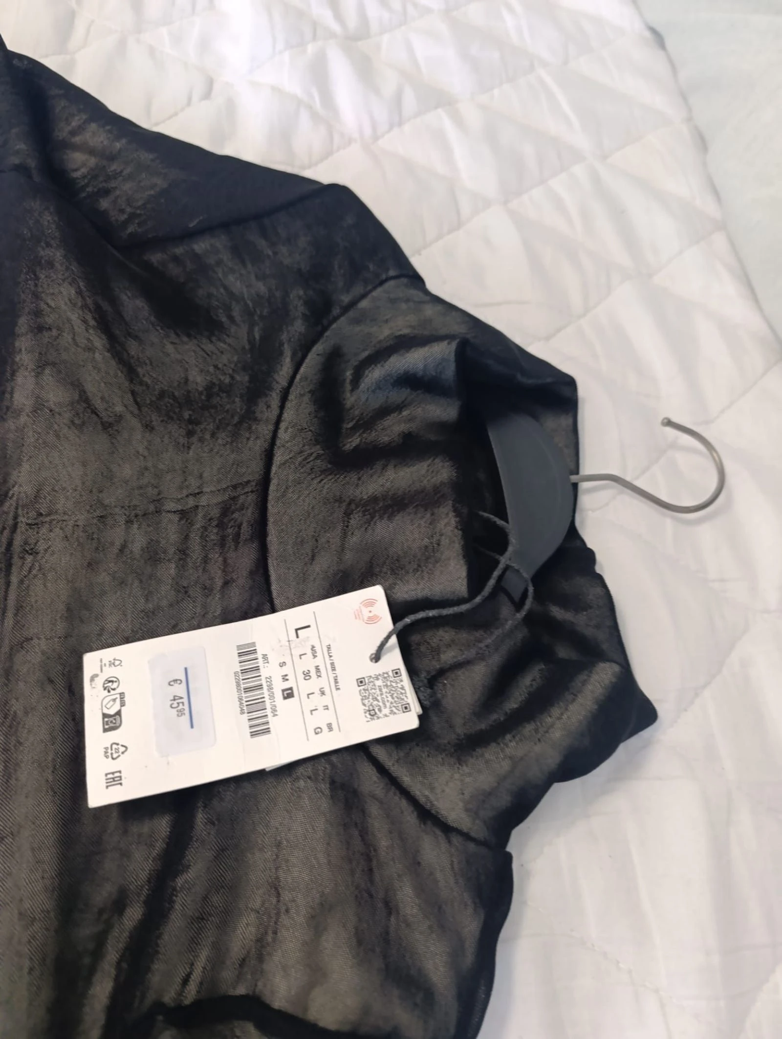 Vestido Zara largo combinado duplo tecido tamanho L – photo 16